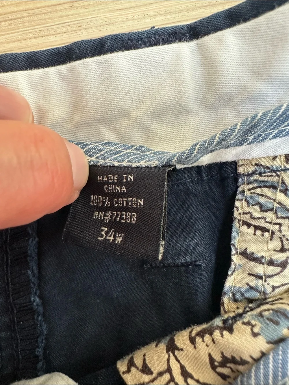 J.CREW - MEN'S CHINO SHORTS - SIZE 34 - NAVY BLUE